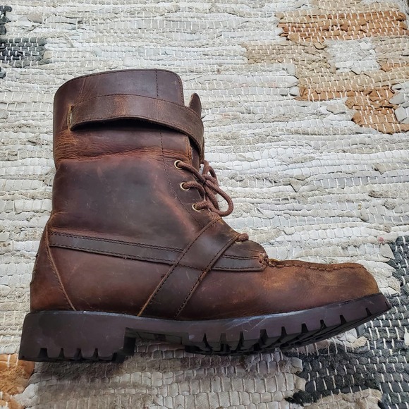 Lauren Ralph Lauren Major Moto Harness Lace Up Boot 7.5 - Picture 9 of 9